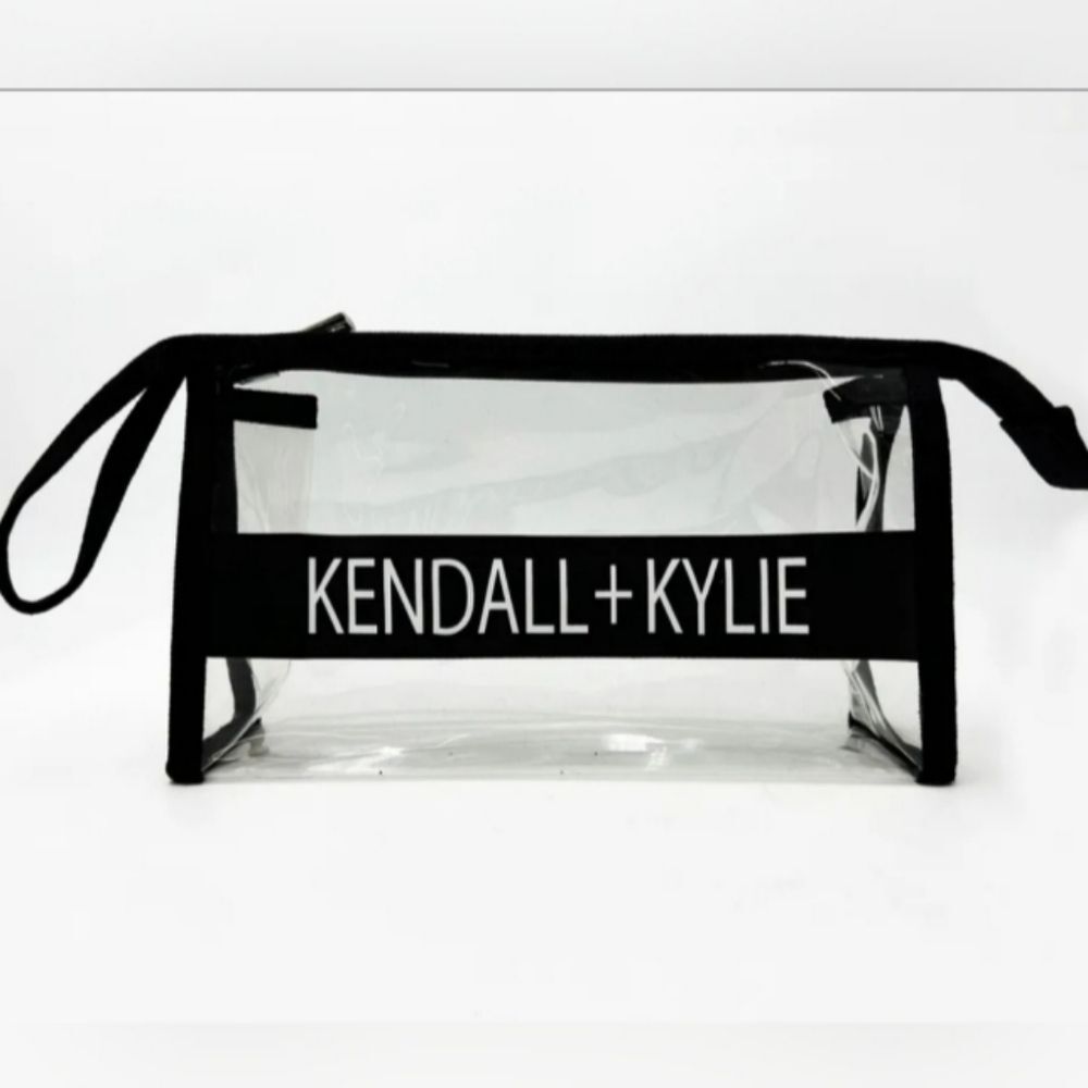 New Kendall & Kylie Clear Zip Cosmetic Makeup Pouch